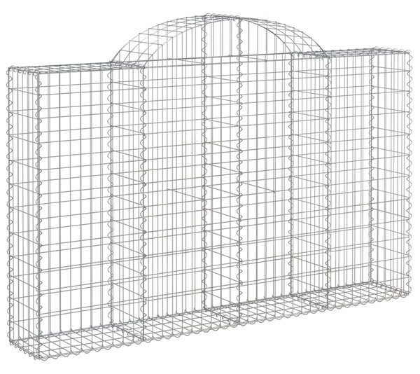 Kosze gabionowe, 4 szt, 200x30x120/140 cm, galwanizowane żelazo