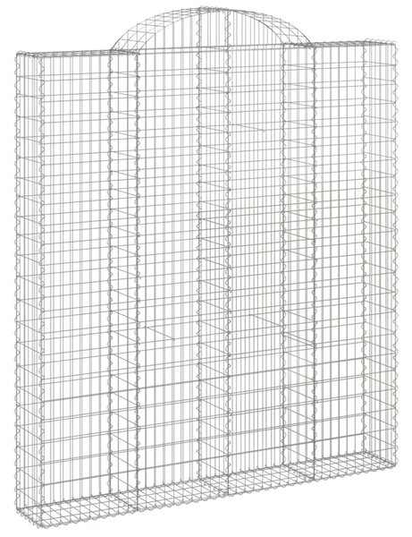 Kosze gabionowe, 2 szt, 200x30x220/240 cm, galwanizowane żelazo