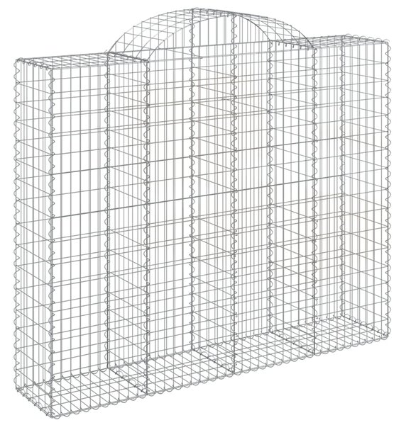 Kosze gabionowe, 2 szt, 200x50x160/180 cm, galwanizowane żelazo