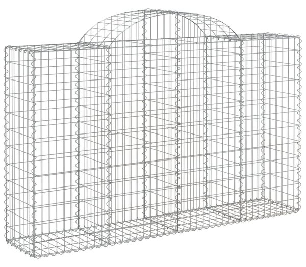Kosze gabionowe, 2 szt, 200x50x120/140 cm, galwanizowane żelazo