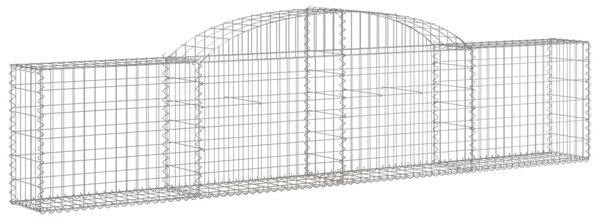 Kosze gabionowe, 2 szt., 300x30x60/80 cm, galwanizowane żelazo