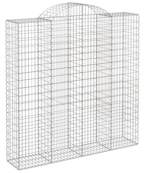 Kosze gabionowe, 2 szt, 200x50x200/220cm, galwanizowane żelazo