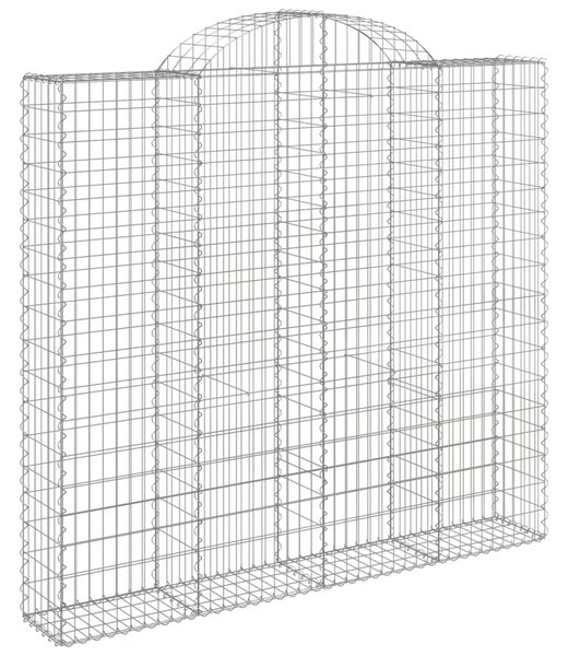 Kosze gabionowe, 2 szt, 200x50x180/200 cm, galwanizowane żelazo