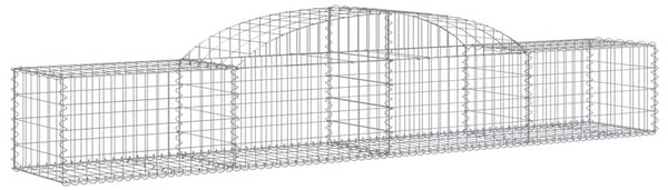 Kosze gabionowe, 2 szt, 300x50x40/60 cm, galwanizowane żelazo