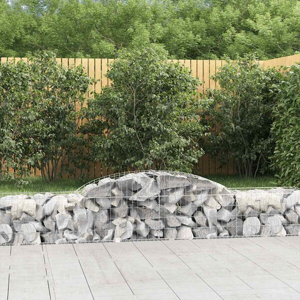 Kosze gabionowe, 2 szt, 300x50x40/60 cm, galwanizowane żelazo
