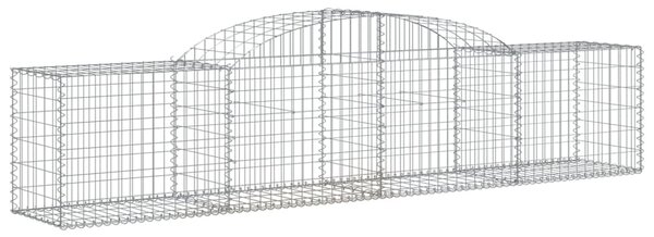 Kosze gabionowe, 2 szt., 300x50x60/80 cm, galwanizowane żelazo