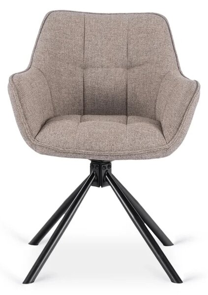 Krzesło Tapicerowane Obrotowe PEONY 2 Cappuccino Nowoczesne Loft