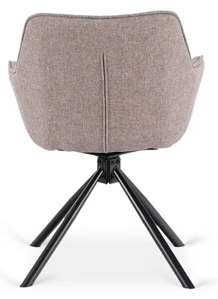 Krzesło Tapicerowane Obrotowe PEONY 2 Cappuccino Nowoczesne Loft