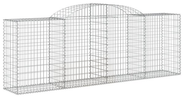 Kosze gabionowe, 2 szt, 300x50x100/120 cm, galwanizowane żelazo