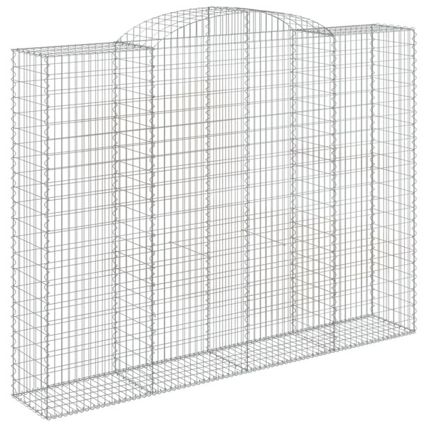 Kosze gabionowe, 2 szt, 300x50x220/240 cm, galwanizowane żelazo