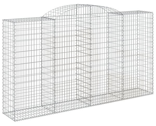 Kosze gabionowe z łukiem, 2 szt., 300x50x160/180 cm, żelazo