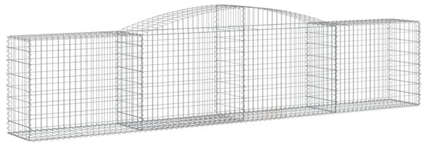 Kosze gabionowe, 2 szt, 400x50x80/100 cm, galwanizowane żelazo