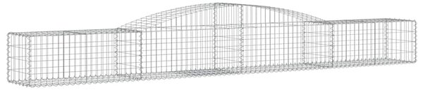 Kosze gabionowe, 2 szt, 400x50x40/60 cm, galwanizowane żelazo
