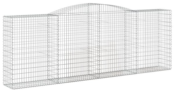 Kosze gabionowe, 3 szt, 400x50x140/160 cm, galwanizowane żelazo