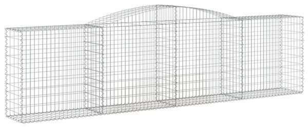 Kosze gabionowe, 2 szt, 400x50x100/120 cm, galwanizowane żelazo
