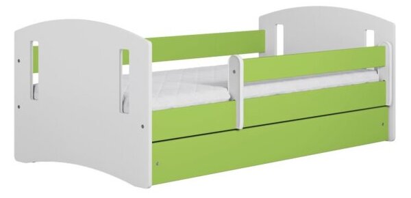 Łóżko dziecięce CLASSIC 2 140x80 zielone bez szuflady/bez materaca