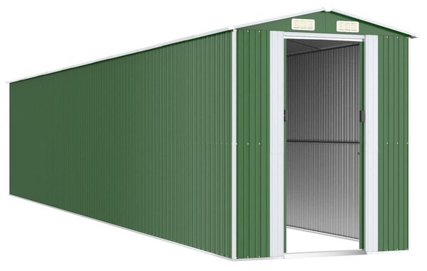 Szopa ogrodowa, zielona, 192x1021x223 cm, stal galwanizowana