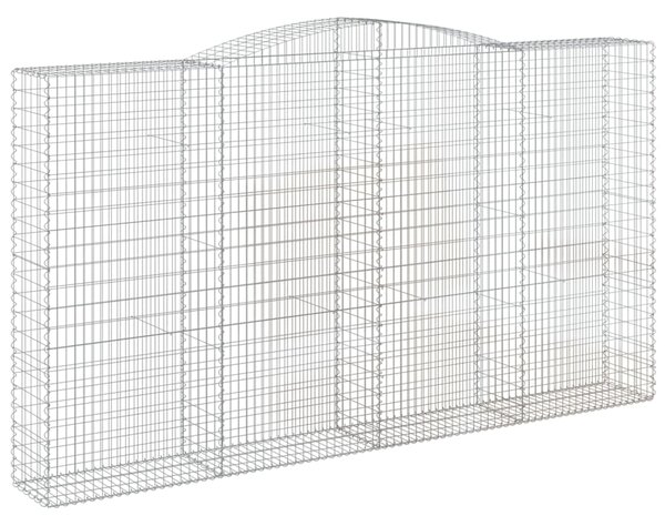 Kosze gabionowe, 2 szt, 400x50x220/240 cm, galwanizowane żelazo