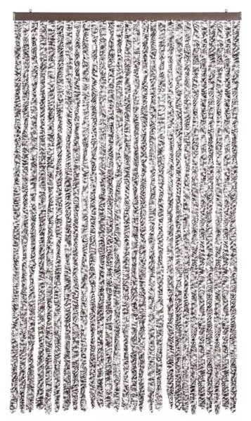 Zasłona przeciwko owadom, brązowo-beżowa, 118x220 cm, szenil