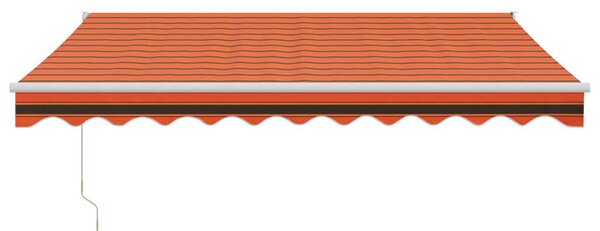 Zwijana markiza, pomarańcz i brąz, 3x2,5 m, tkanina i aluminium