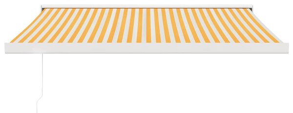 Zwijana markiza, żółto-biała, 3x2,5 m, tkanina i aluminium