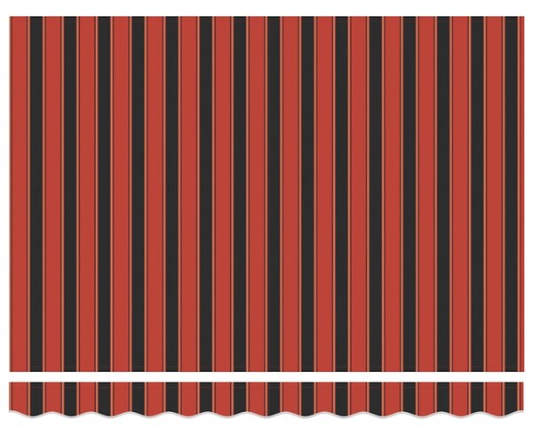 Zwijana markiza, pomarańcz i brąz, 3,5x2,5m tkanina i aluminium