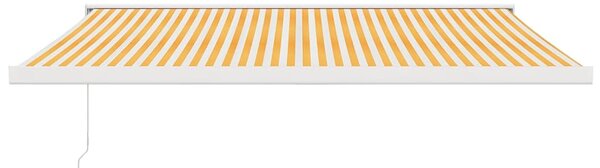 Zwijana markiza, żółto-biała, 4x3 m, tkanina i aluminium