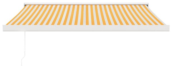 Zwijana markiza, żółto-biała, 3x2,5 m, tkanina i aluminium