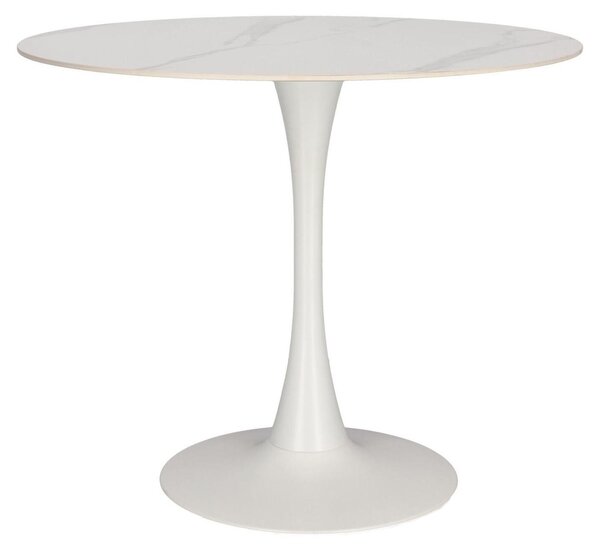 STÓŁ OKRĄGŁY Skinny Premium Stone BIAŁY MARMUR
