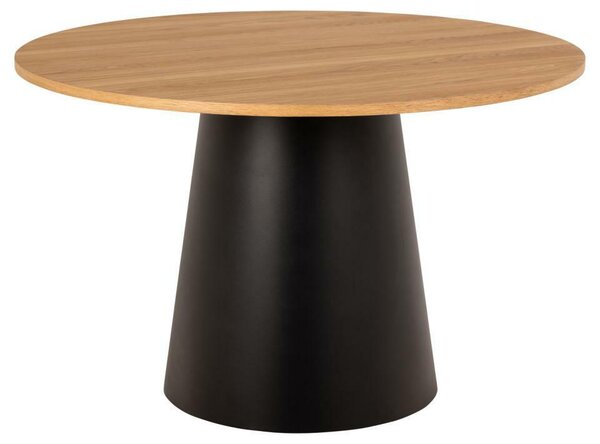 Stół okrągły Soli 120cm | DĄB | CZARNY