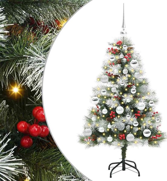 Sztuczna choinka Zielono-biały 120 cm PVC, Metal i Plastik