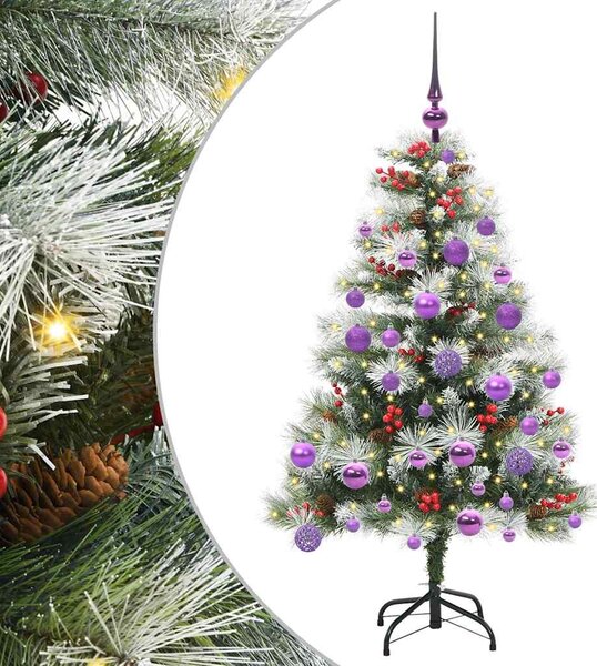 Sztuczna choinka Zielono-biały 120 cm PVC, Metal i Plastik