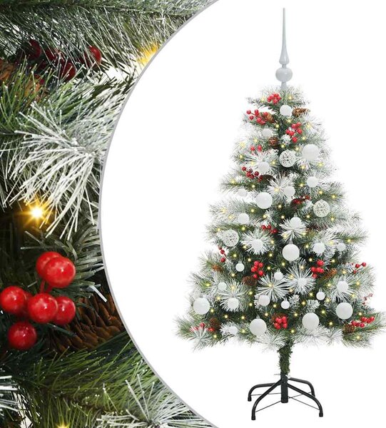 Sztuczna choinka Zielono-biały 120 cm PVC, Metal i Plastik