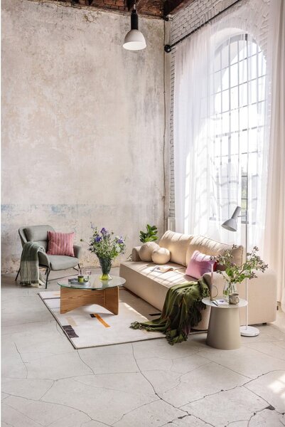 Beżowa rozkładana sofa z materiału bouclé 247 cm Quinoa – Bonami Selection