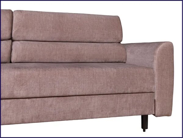 Beżowa rozkładana sofa z pojemnikiem K4-W85