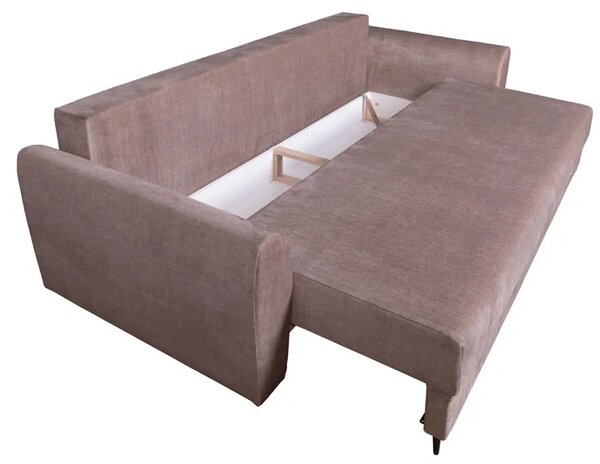 Beżowa rozkładana sofa z pojemnikiem K4-W85