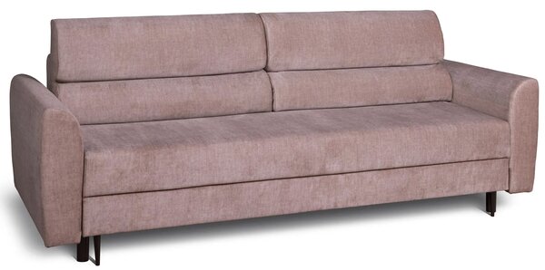 Beżowa rozkładana sofa z pojemnikiem K4-W85