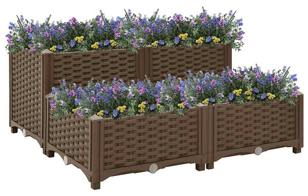 Donica do podniesionej rabaty, 80x80x38 cm, polipropylen