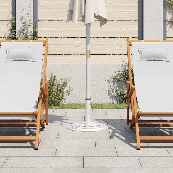 Podstawa pod parasol, biała, 44x44x31 cm, żeliwo