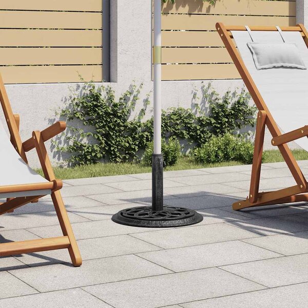 Podstawa pod parasol, czarna, 44x44x31 cm, żeliwo