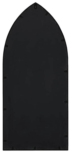 Lustro ogrodowe, czarne, 70x30 cm, żelazne