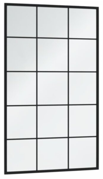 Lustra ścienne, 3 szt., czarna rama, 100 x 60 cm, metal