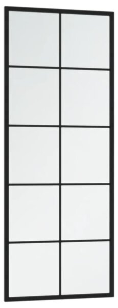 Lustra ścienne, 2 szt., czarna rama, 100 x 40 cm, metal