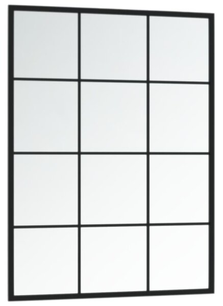 Lustra ścienne, 3 szt., czarna rama, 80 x 60 cm, metal