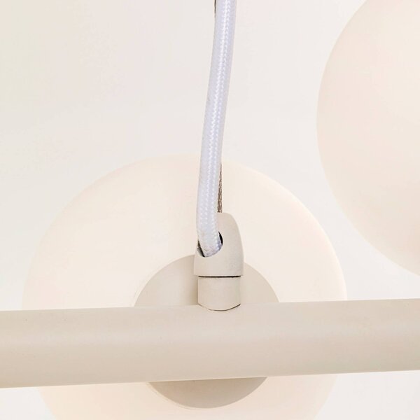 KARE Lampa wisząca szklana Scala Balls, możliwość ściemniania, kremowy / amber, salon / jadalnia, szkło, design