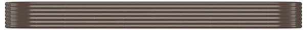 Podwyższona donica, stal ocynkowana 396x100x36 cm, brąz