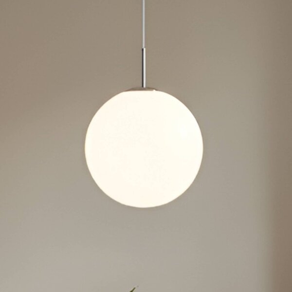 Lampa wisząca szklana Marike Lindby, możliwość ściemniania, biały / opal, salon / jadalnia, szkło, nowoczesny