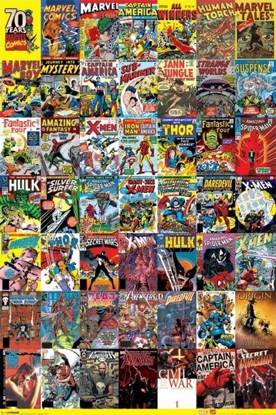 Plakat, Obraz Marvel - 70th anniversary, (61 x 91.5 cm)