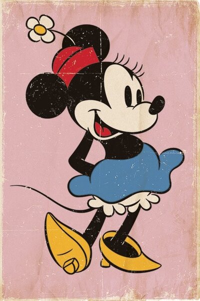 Plakat, Obraz Myszka Minnie Minnie Mouse - Retro, (61 x 91.5 cm)