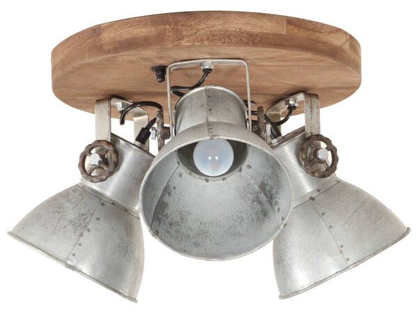 Industrialna lampa wisząca, 25 W, srebrna, 42x27 cm, E27